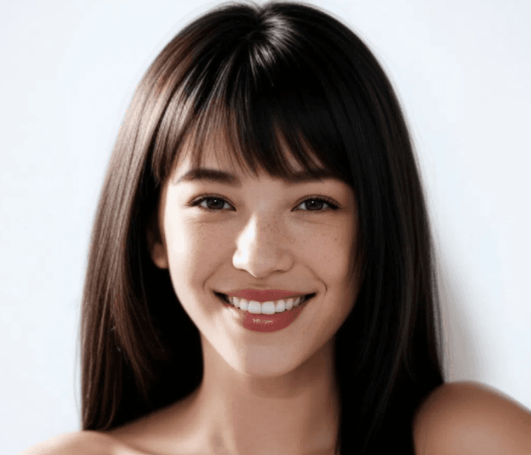 Transformed hairstyle after AI processing